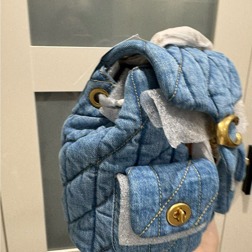NWT Coach tabby backpack denim - Picture 3 of 11